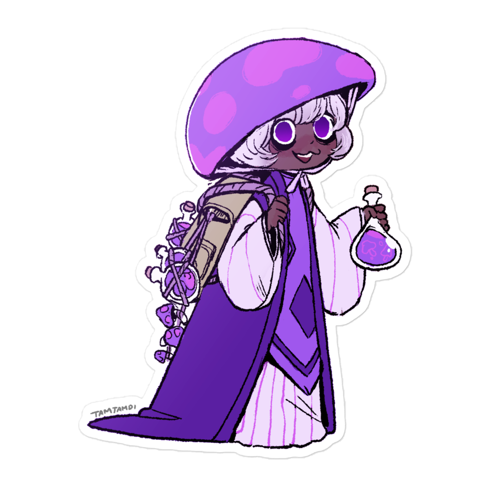 Poison Mushroom Cookie Sticker