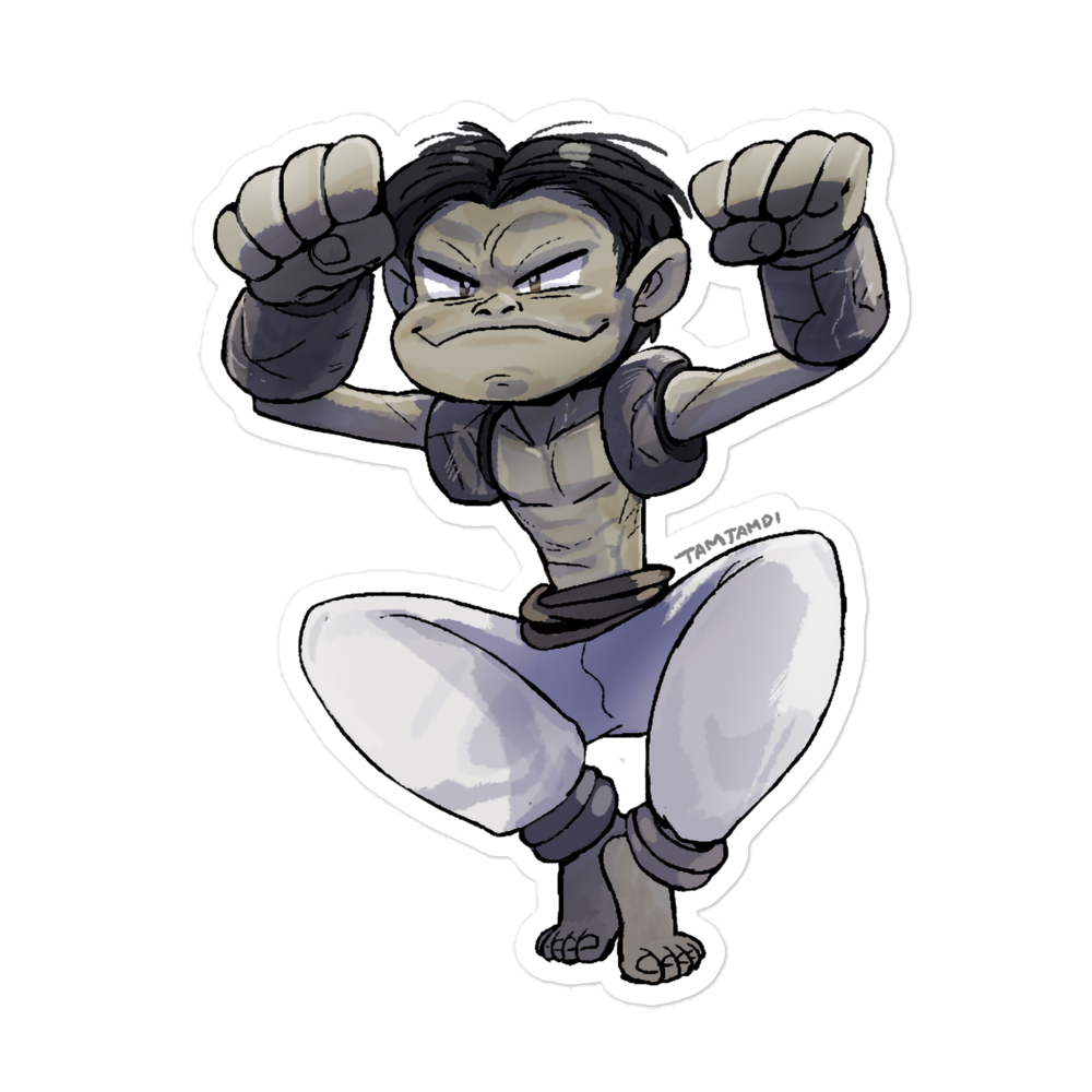 074.Geodude Gijinka Sticker