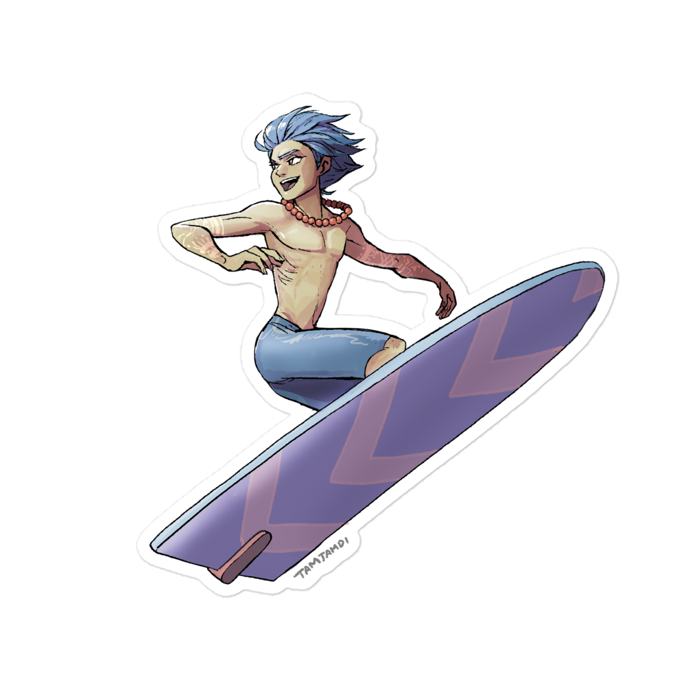 055.Golduck Gijinka Sticker