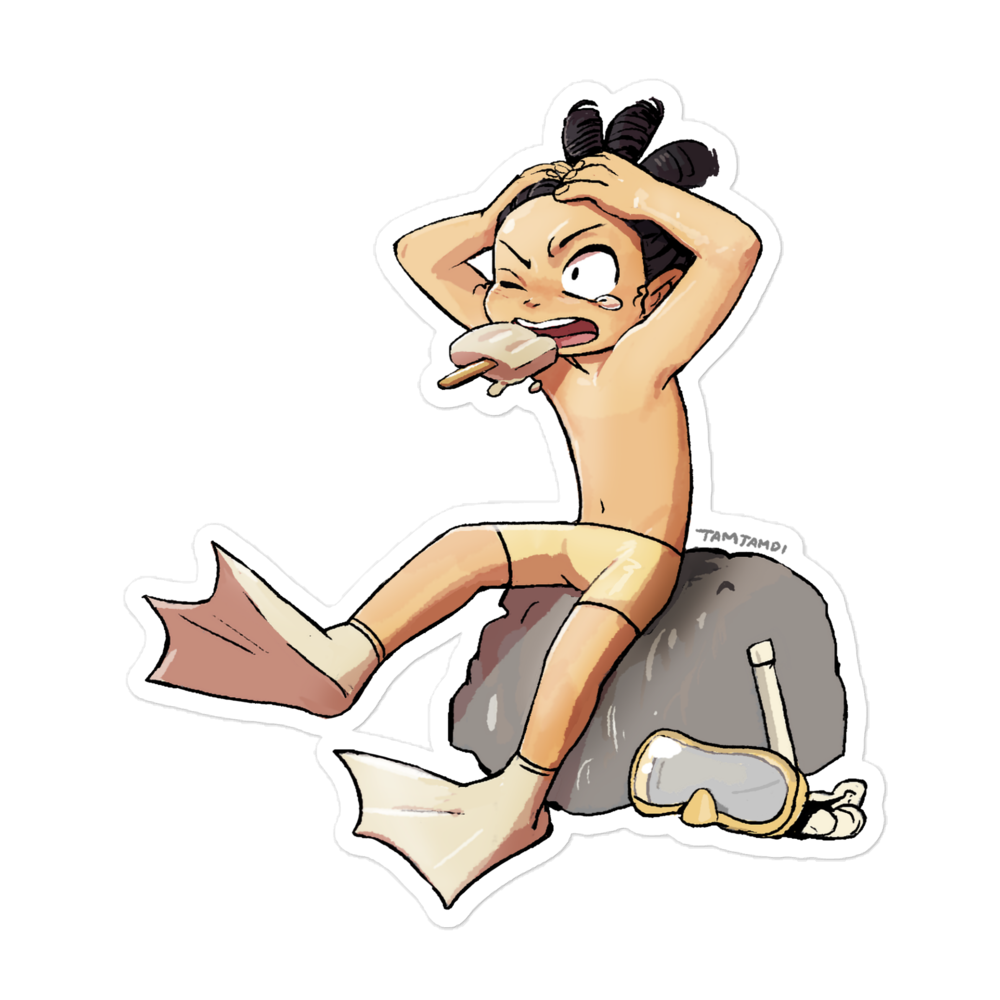 054.Psyduck Gijinka Sticker