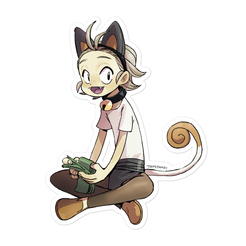 052.Meowth Gijinka Sticker