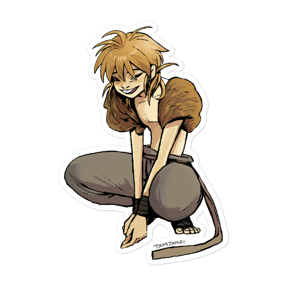 020.Raticate Gijinka Sticker