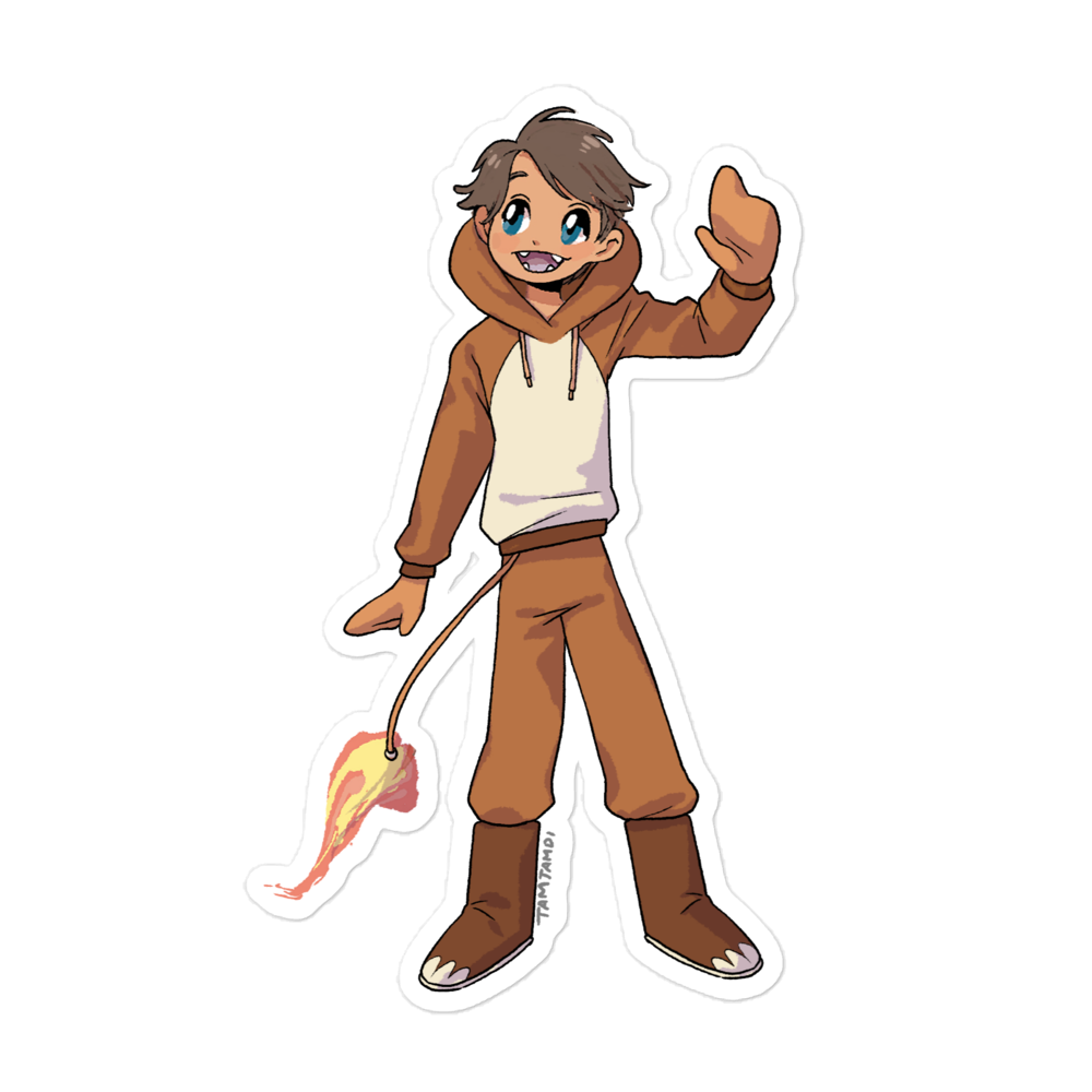004. Charmander Gijinka Sticker