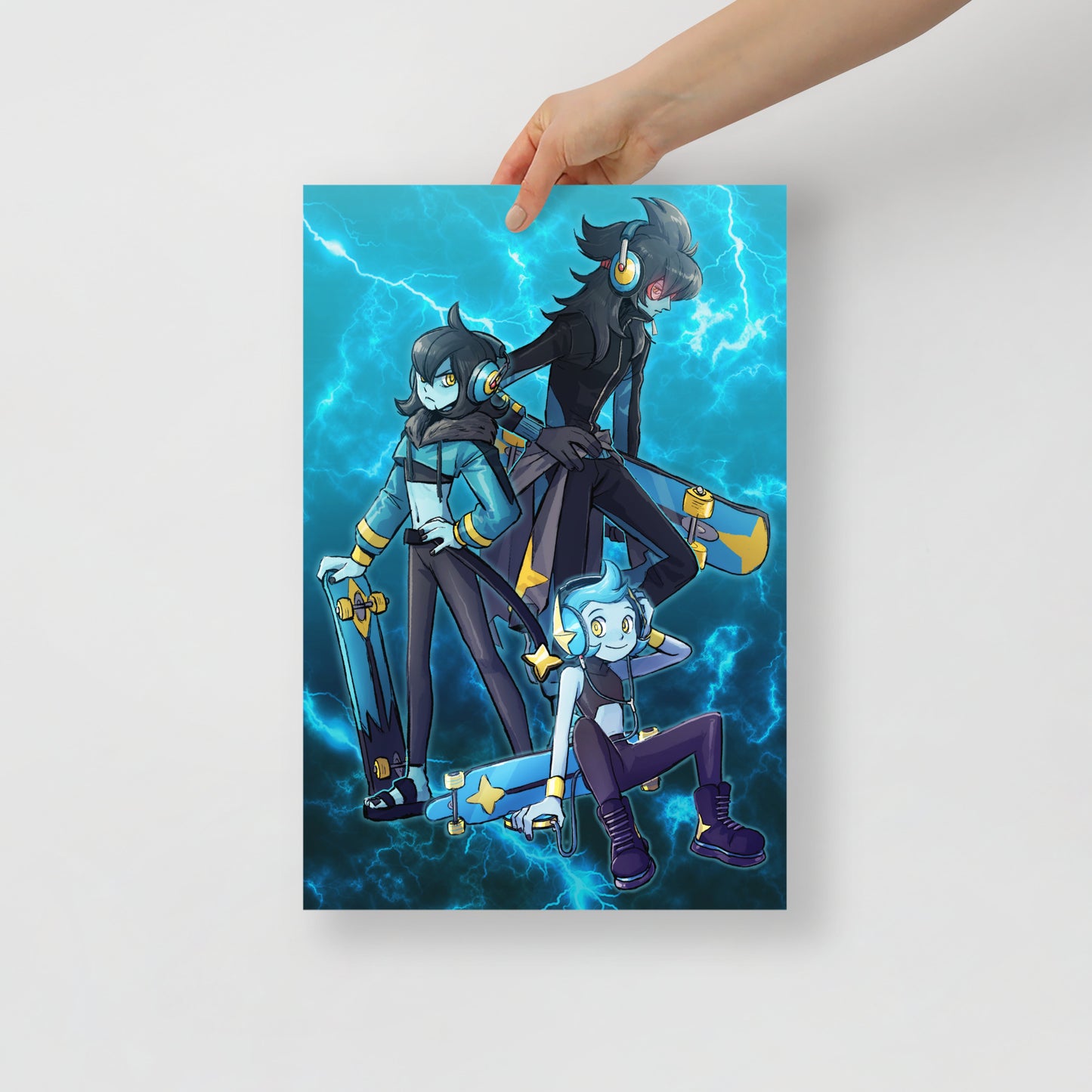 403. Shinx,Luxio & Luxray Gijinka Poster