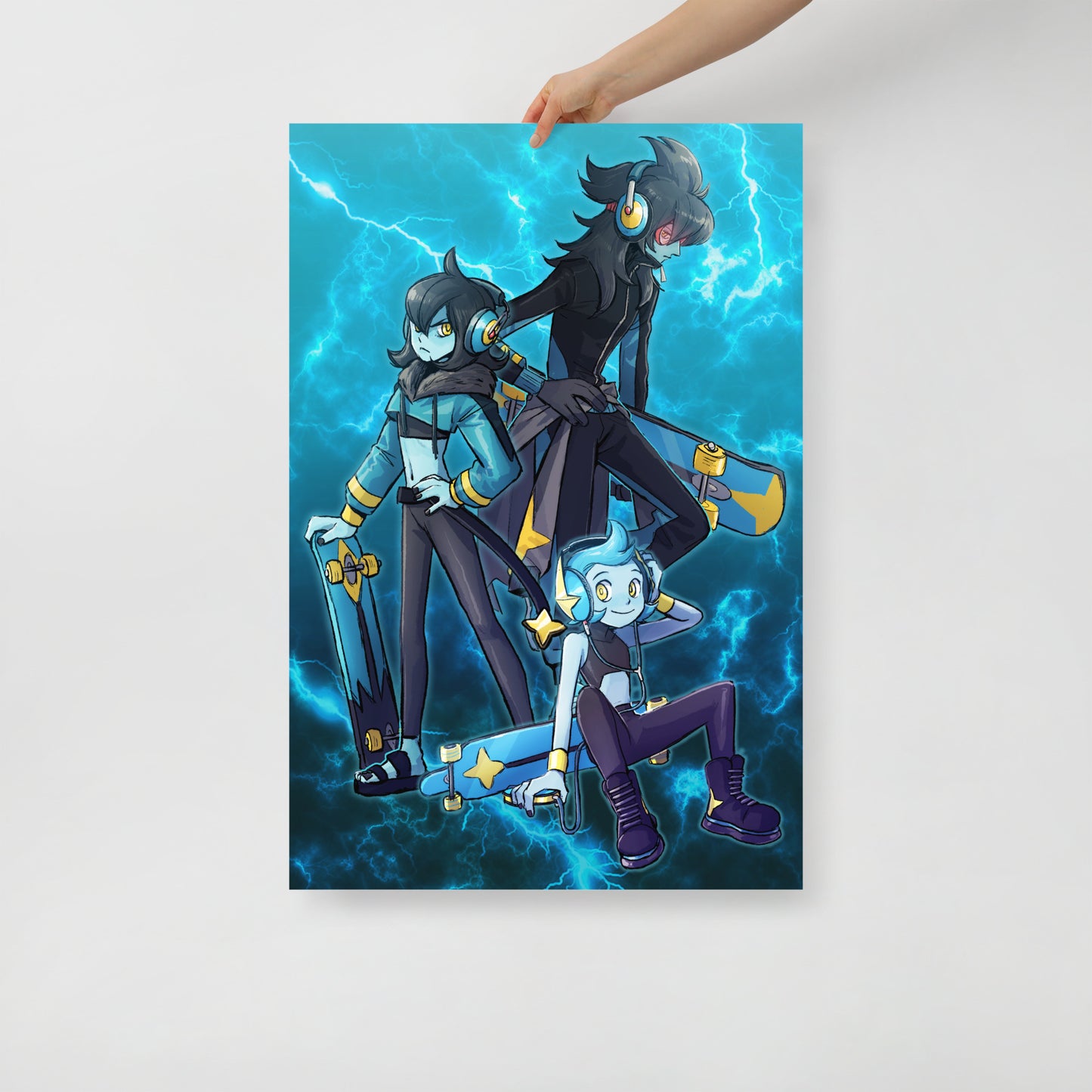403. Shinx,Luxio & Luxray Gijinka Poster