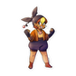498. Tepig Gijinka Sticker