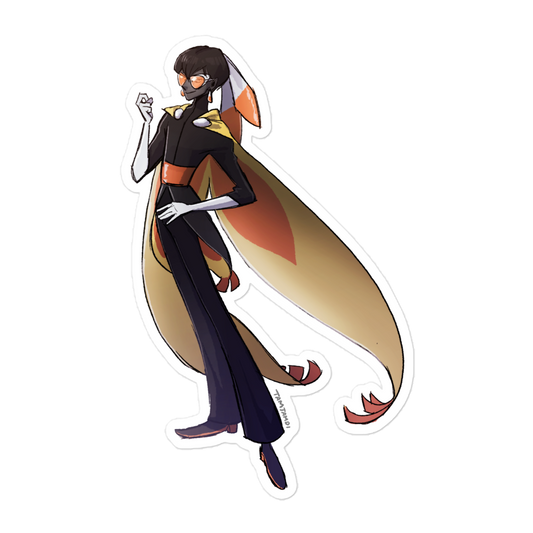 414. Mothim Gijinka Sticker