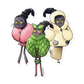 412. Burmy Gijinka Sticker