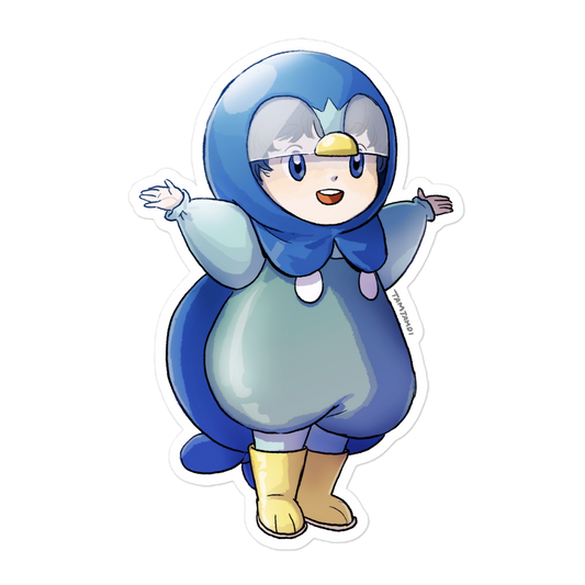 393. Piplup Gijinka Sticker