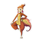 390. Chimchar Gijinka Sticker