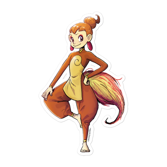 390. Chimchar Gijinka Sticker
