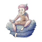 080. Slowbro Gijinka Sticker