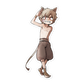 056.Mankey Gijinka Sticker