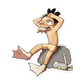 054.Psyduck Gijinka Sticker