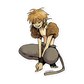 020.Raticate Gijinka Sticker