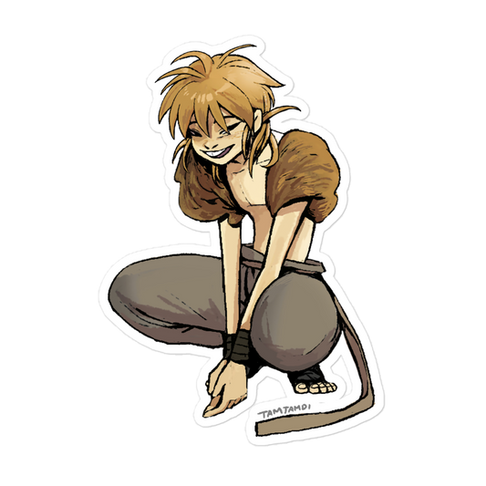 020.Raticate Gijinka Sticker