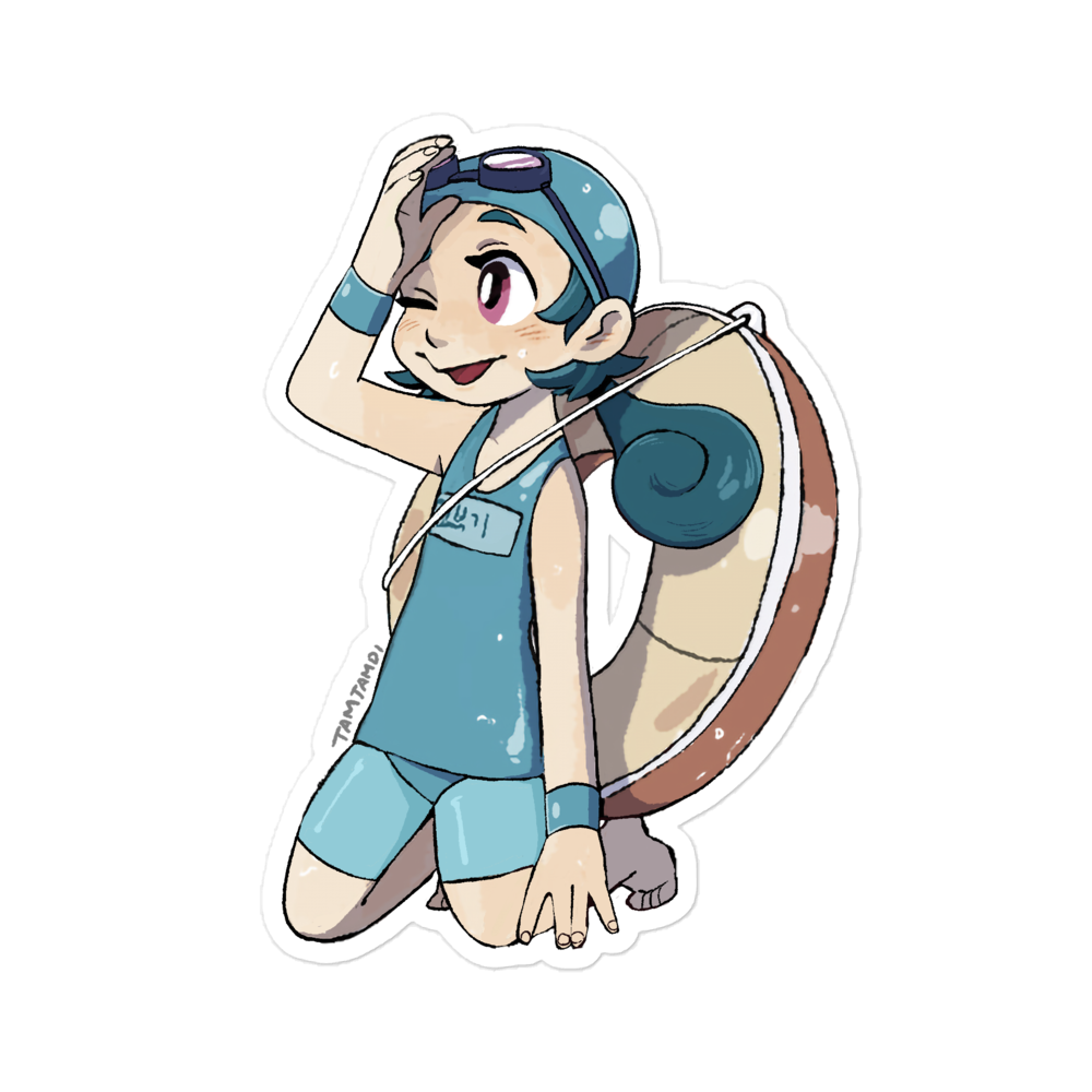 007.Squirtle Gijinka Sticker