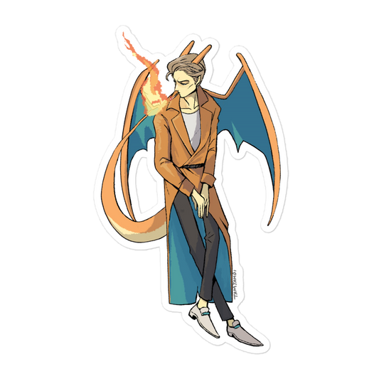 006.Charizard Gijinka Sticker