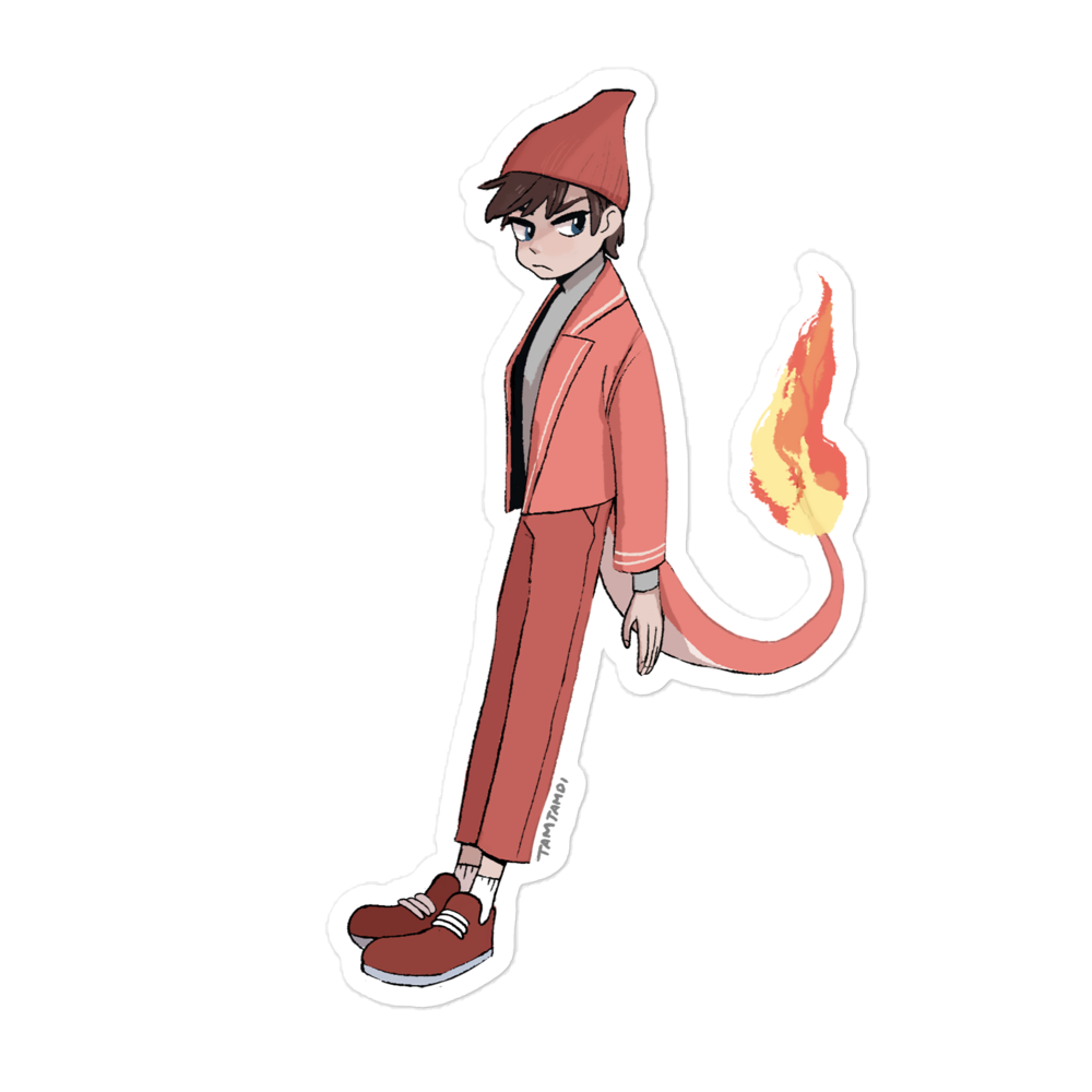005.Charmeleon Gijinka Sticker