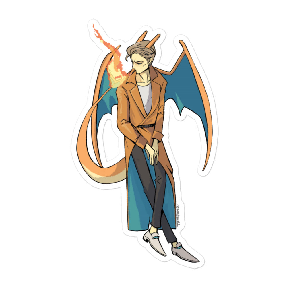 006.Charizard Humanization Sticker