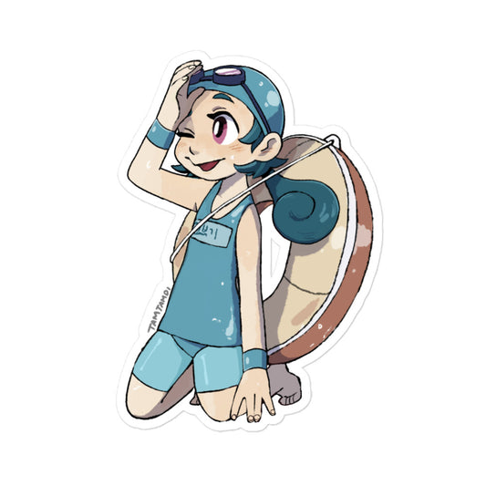 007.Squirtle Humanization Sticker