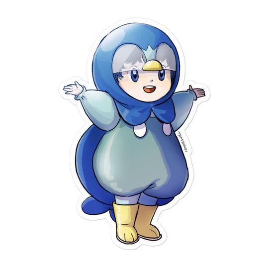 393. Piplup Humanization Sticker