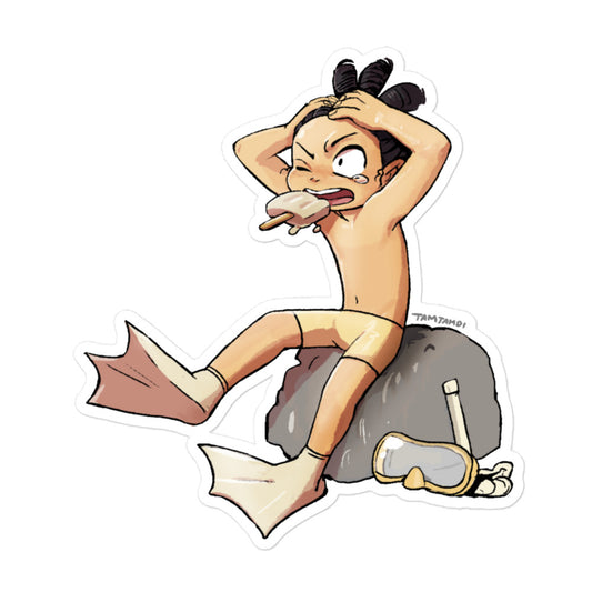 054.Psyduck Humanization Sticker