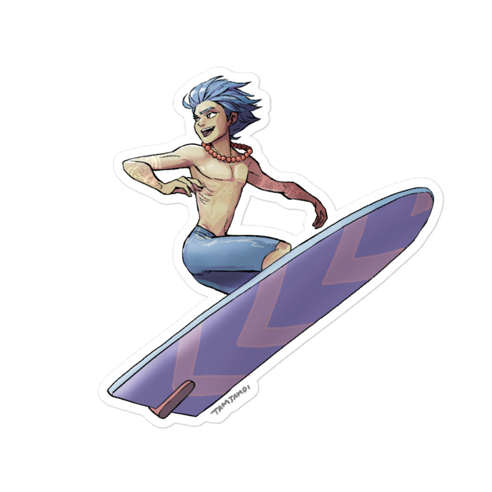 055.Golduck Humanization Sticker