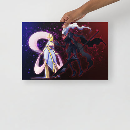 488.Cresselia & Darkrai Humanization Poster