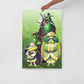 387.Turtwig, Grotle & Torterra Gijinka Poster