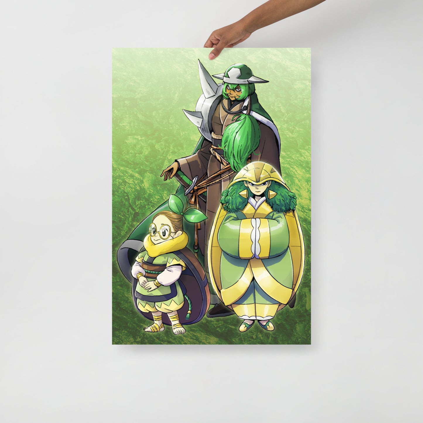 387.Turtwig, Grotle & Torterra Humanization Poster