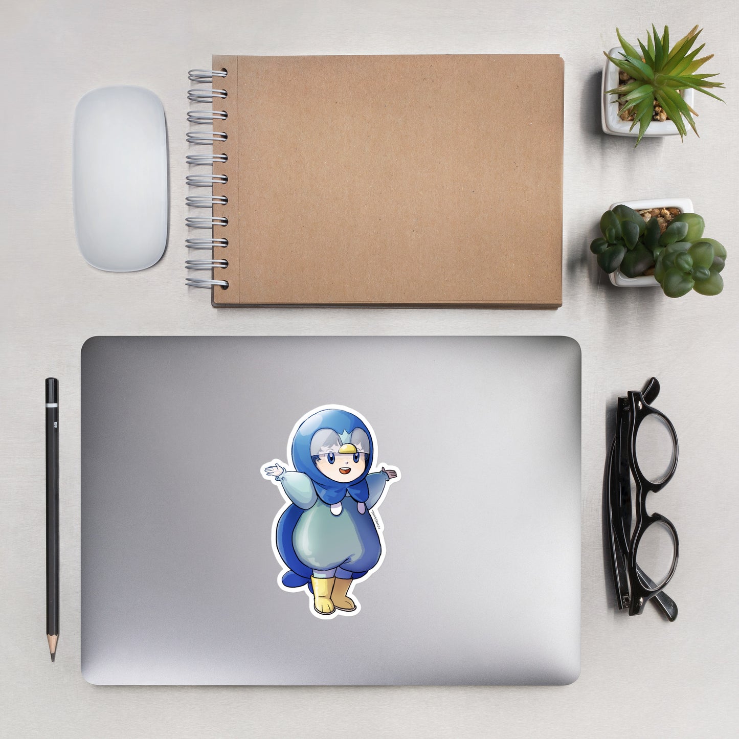 393. Piplup Gijinka Sticker