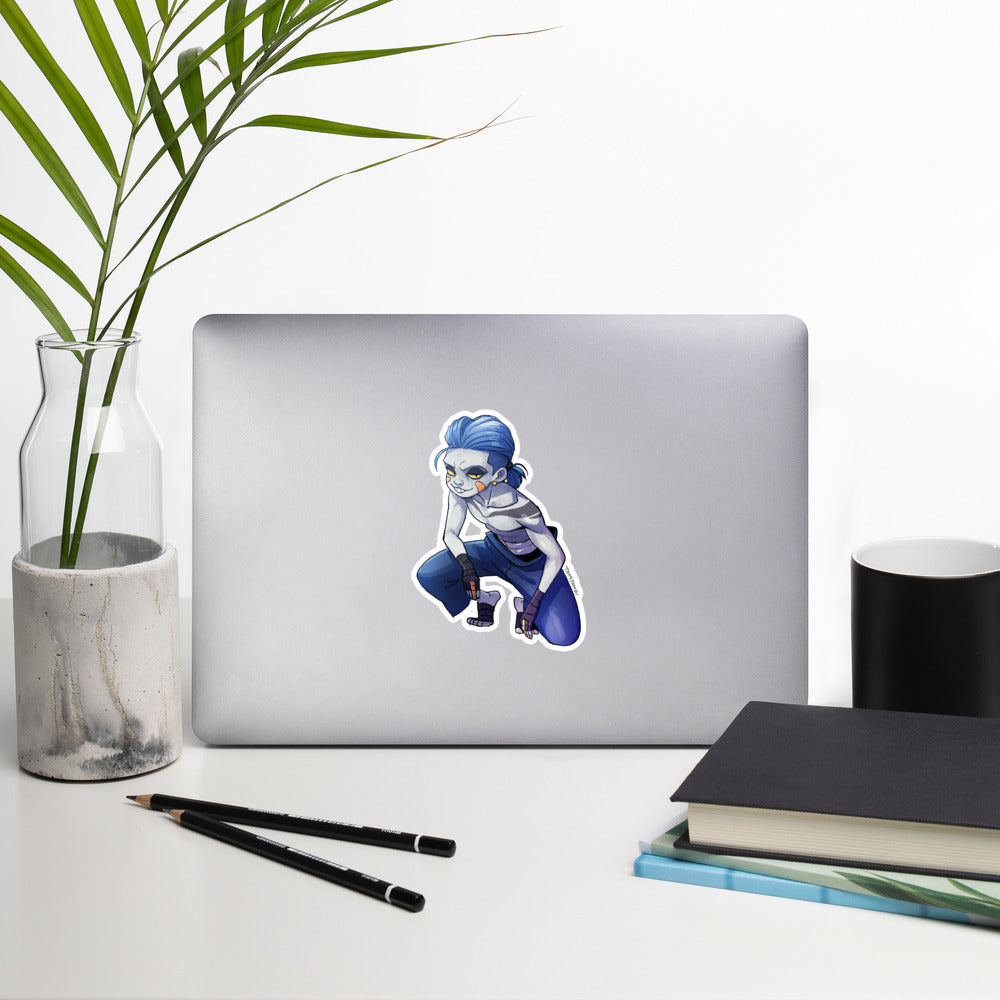 453. Croagunk Humanization Sticker